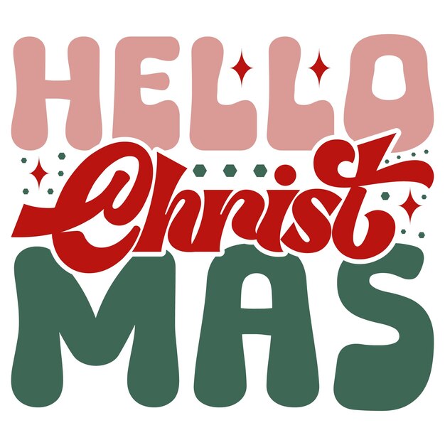 kerst retro svg ontwerpbestand
