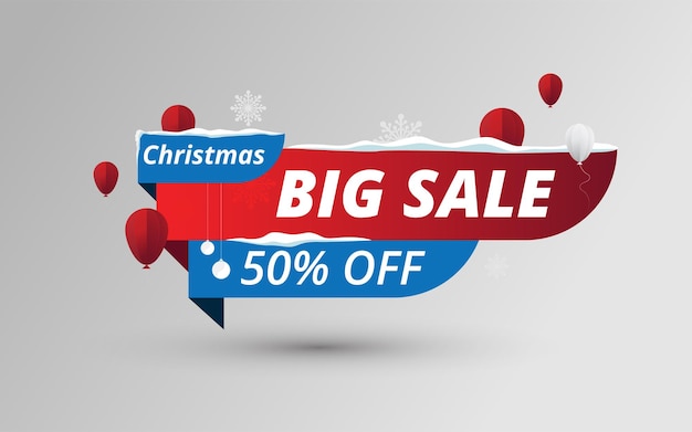 Kerst Sale Banner ontwerpsjabloon