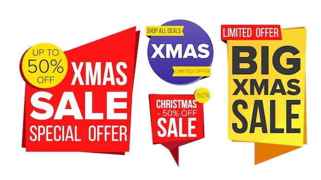 Kerst Sale Banner Set.