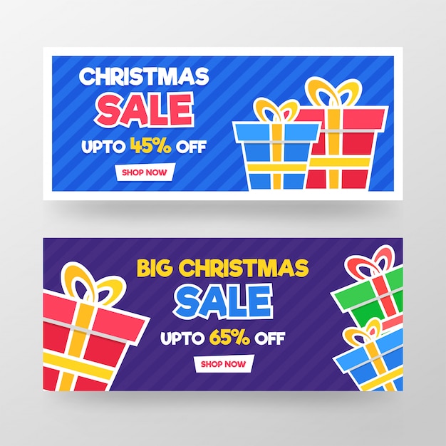 Kerst sale banners ontwerp.