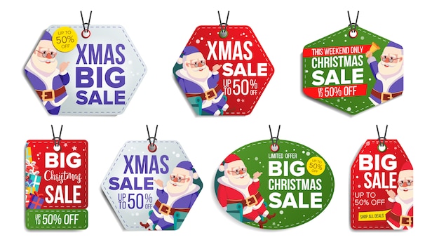 Kerst Sale Tags set