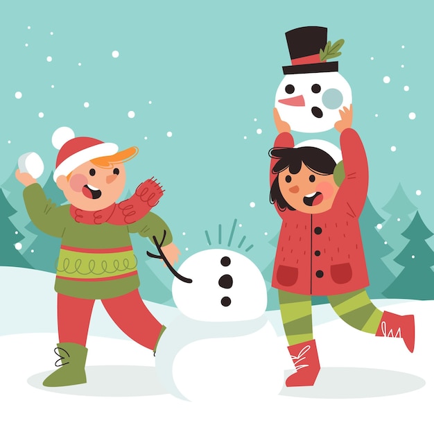 Kerst sneeuw illustratie