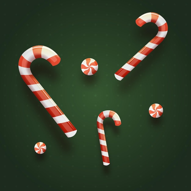 Kerst snoepstok en snoepjes