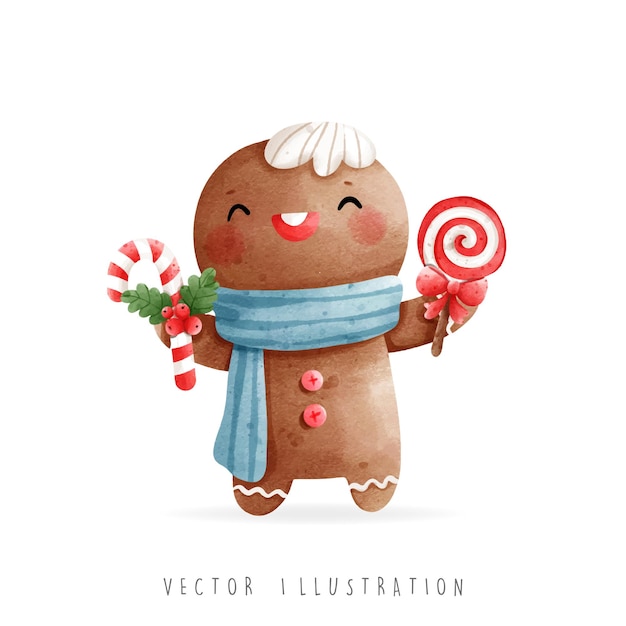 Kerst speculaaspop vector illustratie