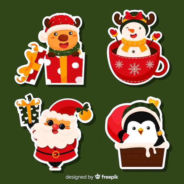 Kerst sticker collectie