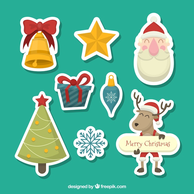 Vector kerst stickers collectie