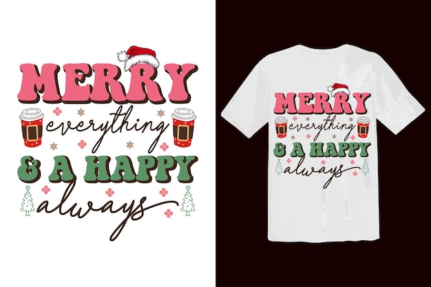 Kerst SVG Groovy retro shirt. Kerst familie cadeau t-shirt ontwerp.