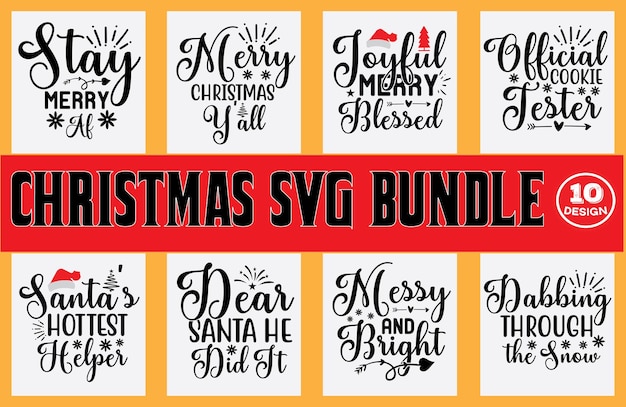 Kerst svg ontwerp bundel