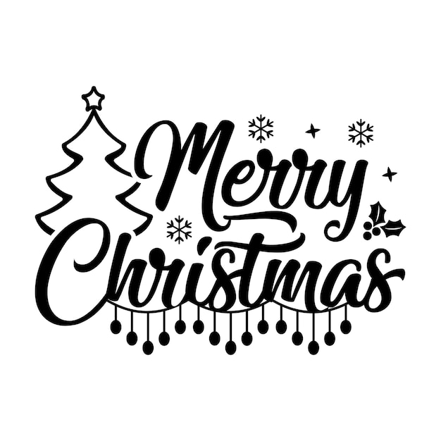 kerst svgnieuw jaarlettering citaten typografie ontwerp bundlevectorillustratieSilhouettepng