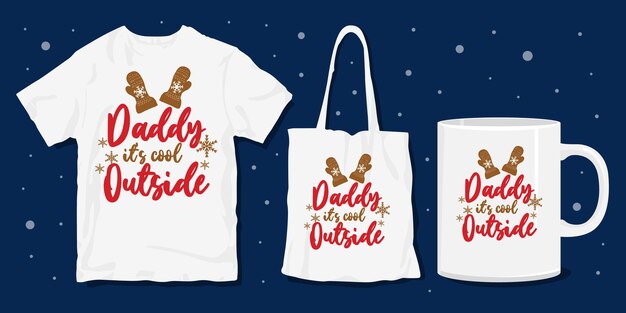 Kerst t-shirt merchandise ontwerp