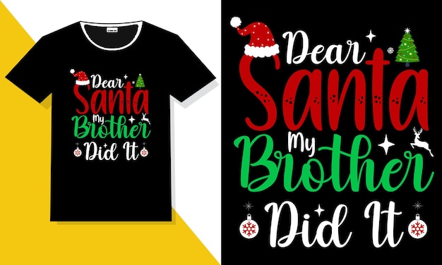 Kerst t-shirt ontwerp of kerst typografie t-shirt