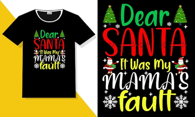 Kerst t-shirt ontwerp of kerst typografie t-shirt