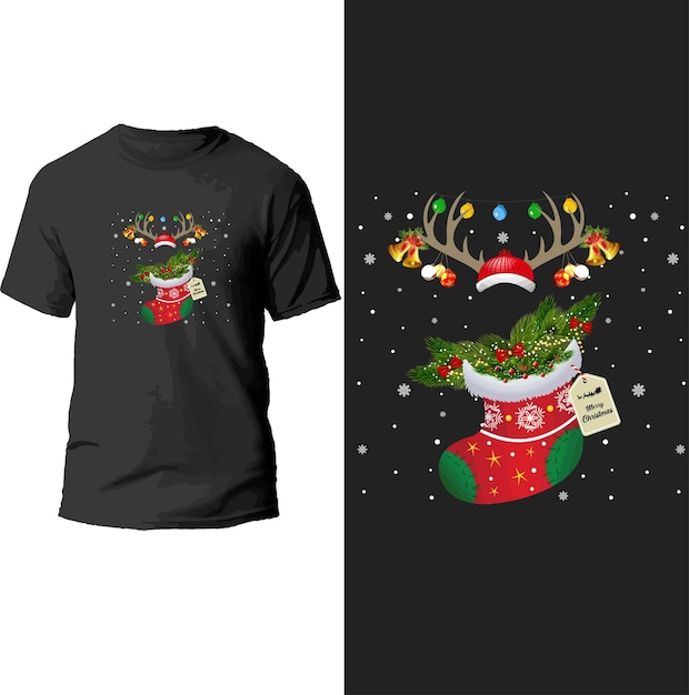 kerst t-shirt ontwerp.