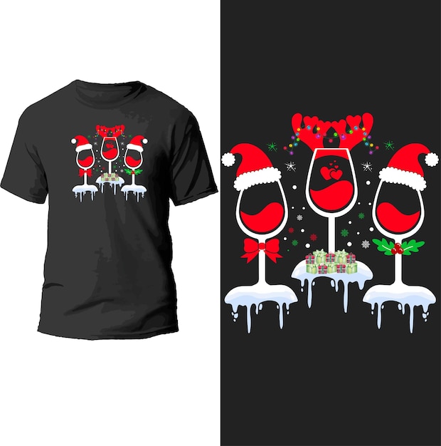 kerst t-shirt ontwerp.