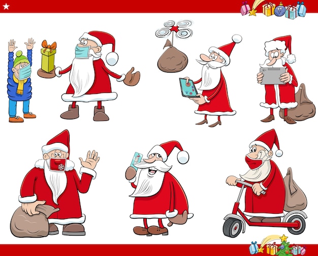 Kerst thema cartoon set