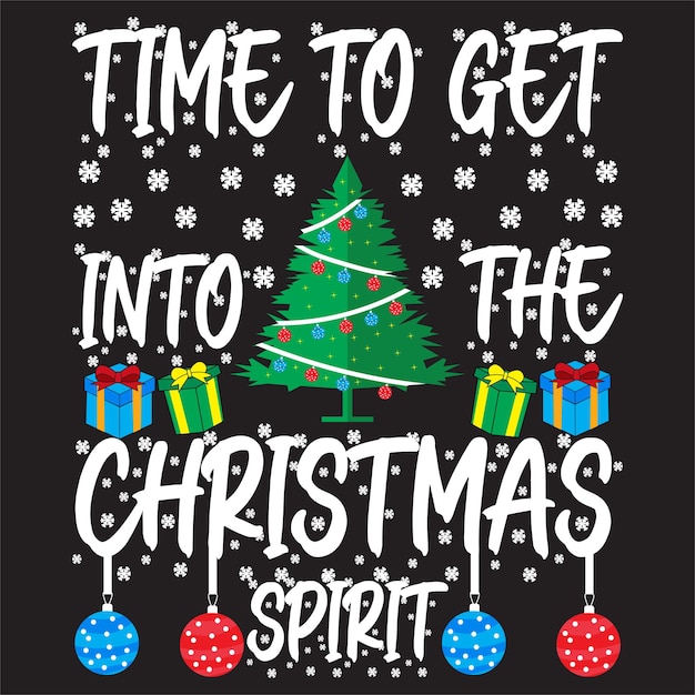 Vector kerst typografie belettering handgetekende t-shirt design. kerst vector, christelijke religie citaten