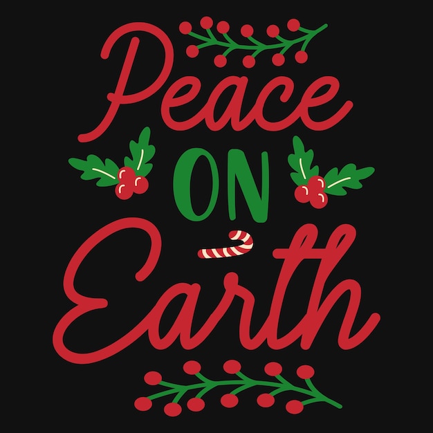 Kerst typografie tshirt ontwerp