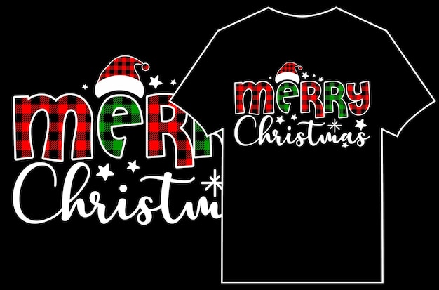 Kerst typografische T-shirt Design Vector. Vrolijk kerstfeest