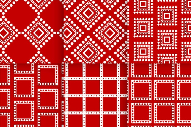 Kerst vakantie rode patroon achtergrond sjabloon voor wenskaart ontwerp.