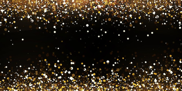 Vector kerst vallende gouden lichten. magisch abstract goudstof en schittering.