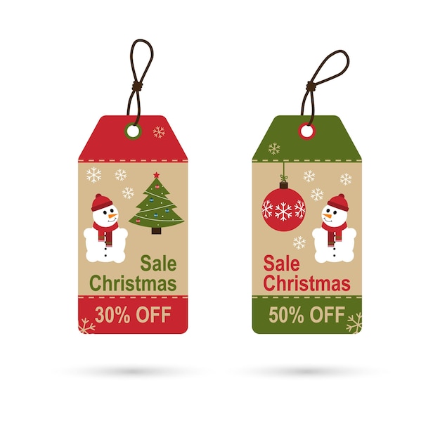 Kerst verkoop tag korting
