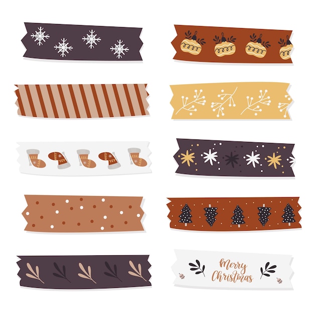 Kerst washi tapes collectie.