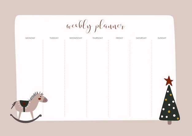 Kerst weekplanner