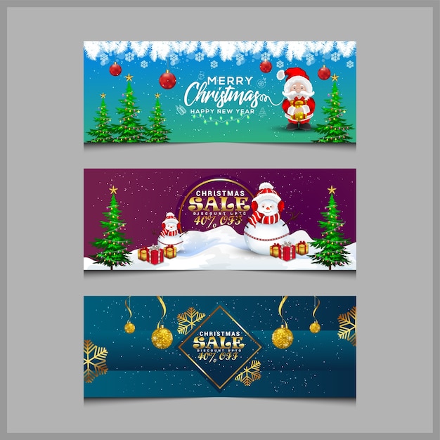 Kerst wenskaart & verkoop banner