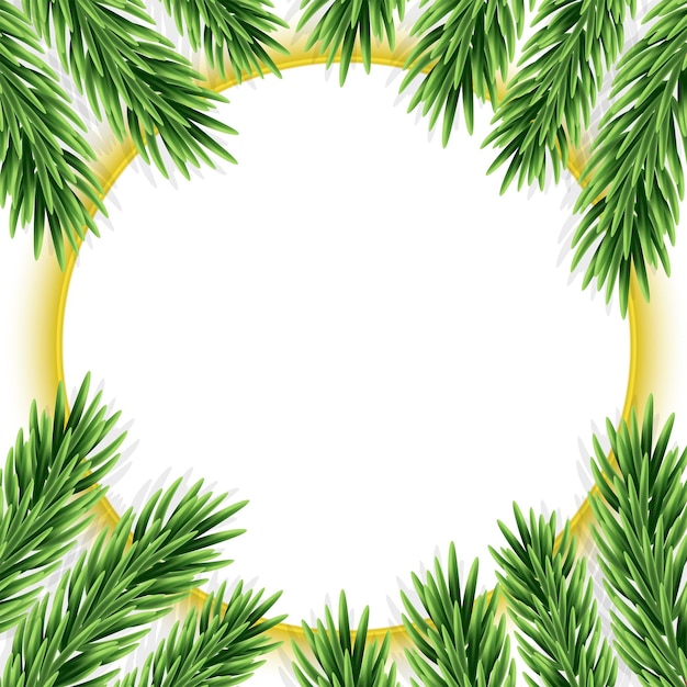 Kerstachtergrond met dennentakken vectorillustratie