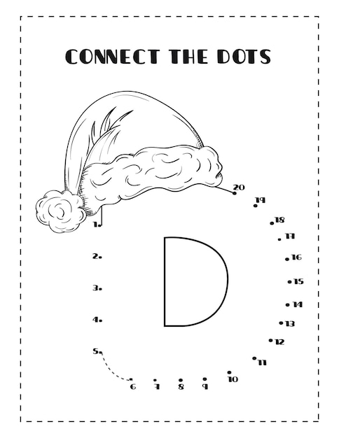 KerstAlfabetDottoDottracering en kleurplaten