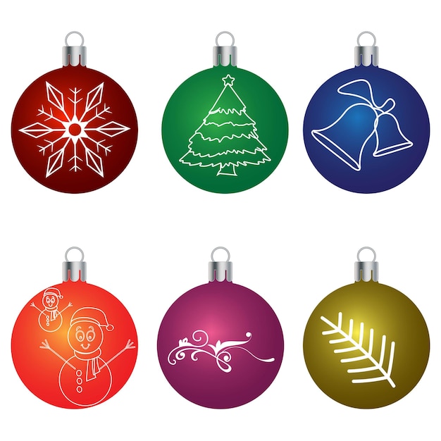 Kerstbal bewerkbare vector set bestand
