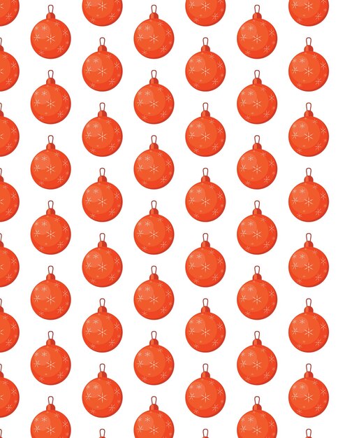 Kerstbal Naadloze Patroon Geïsoleerde Achtergrond