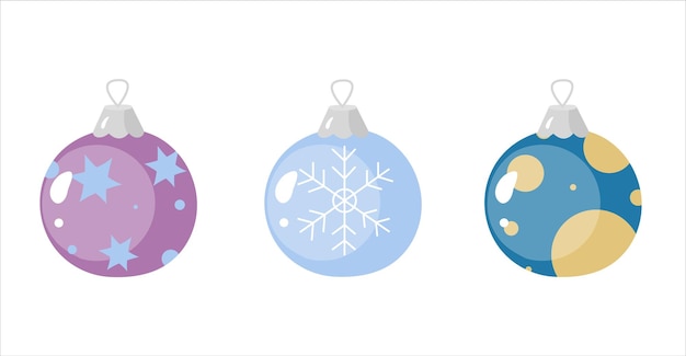 Kerstballen vector set