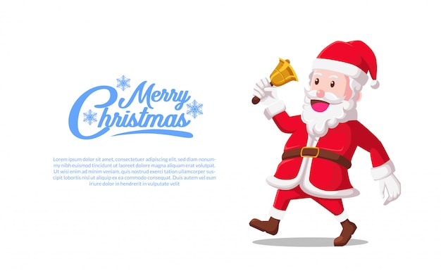 Kerstbanner met de kerstman