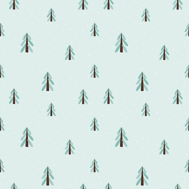 Kerstbomen naadloze patroon. scandinavische stijl. nieuwjaar vakantie. gestileerde boom om af te drukken, digitaal papier, ontwerp, stof, decor, cadeaupapier. veelzijdig ontwerp. vector illustratie, doodle