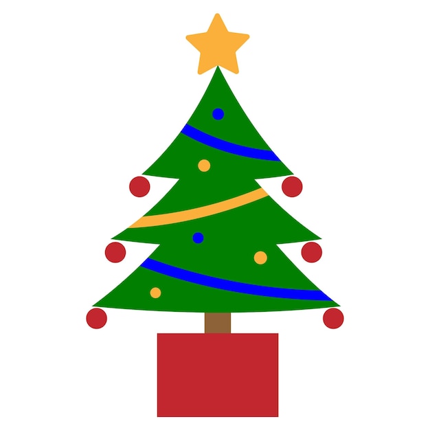 Kerstboom cartoon in vector