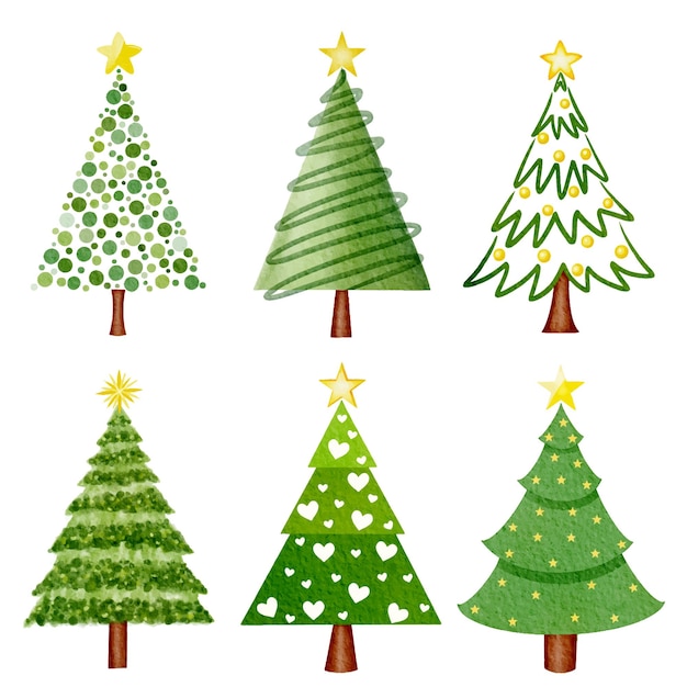 Kerstboom en pictogrammen tekenen