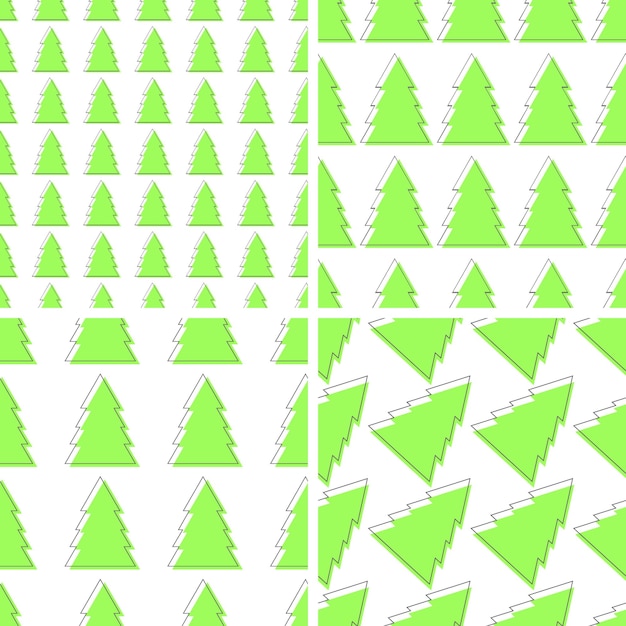 Kerstboom flatline patroon op een witte achtergrond