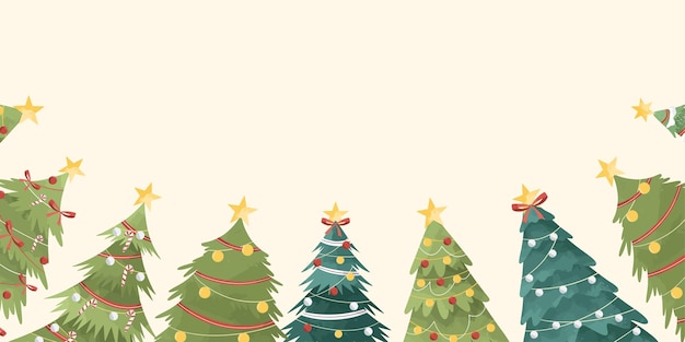 Vector kerstboom frame achtergrond illustratie