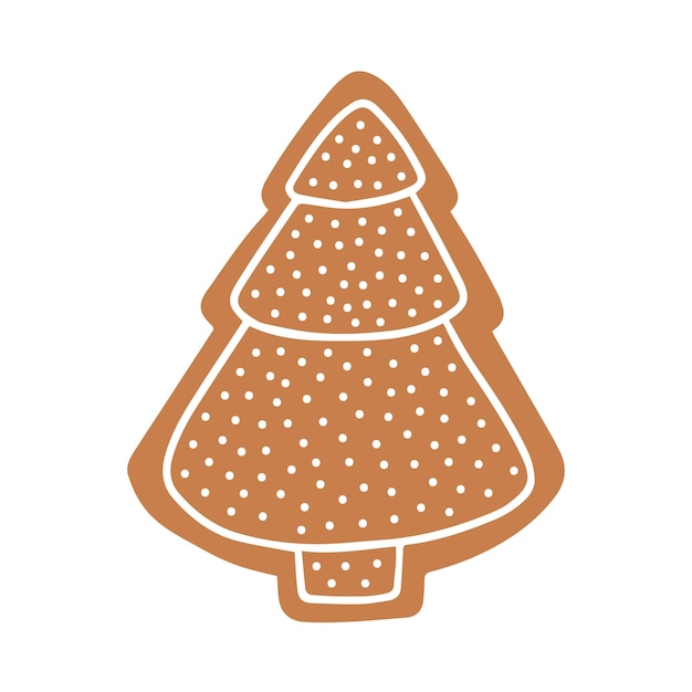 Kerstboom gember cookie vectorillustratie