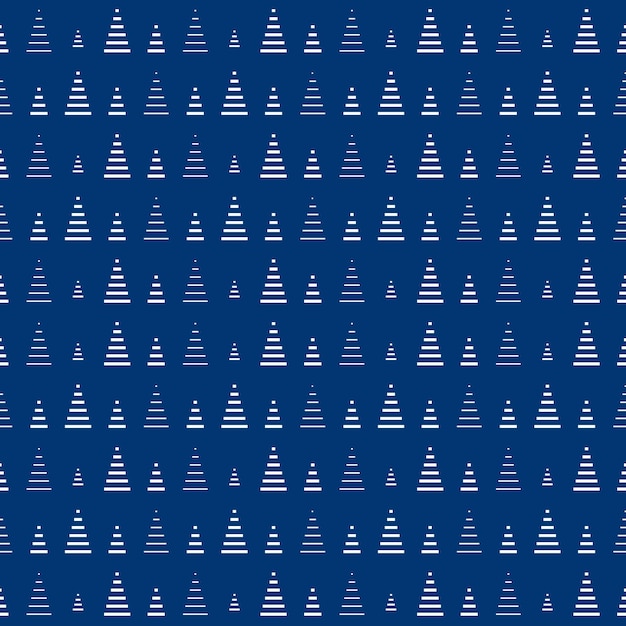 Kerstboom herhalingspatroon blauwe vector achtergrond