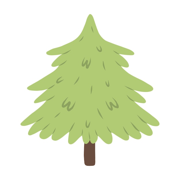 Kerstboom in doodle stijl Vector illustratie Kerstboom geïsoleerd