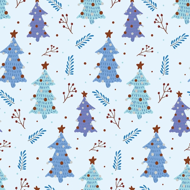 Kerstboom naadloos patroon Voor inpakpapier voor wenskaarten