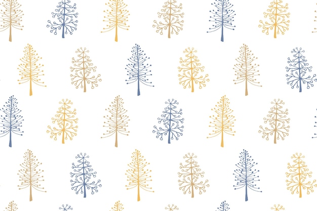 Kerstboom naadloze patroon vector vakantie illustratie Fir