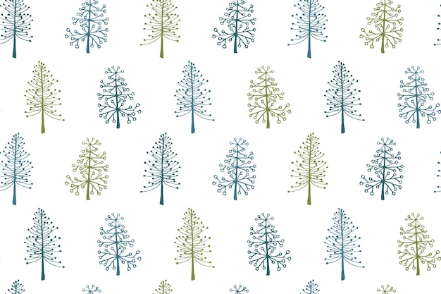 Kerstboom naadloze patroon vector vakantie illustratie Fir