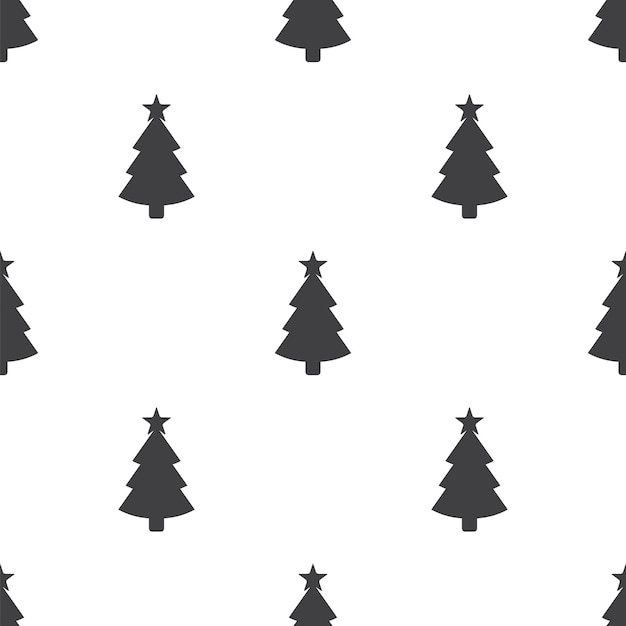 Kerstboom, vector naadloos patroon, bewerkbaar kan worden gebruikt voor webpagina-achtergronden, opvulpatronen