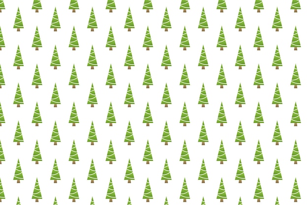 Kerstboompatroonontwerp en behangkunst Gratis Vector