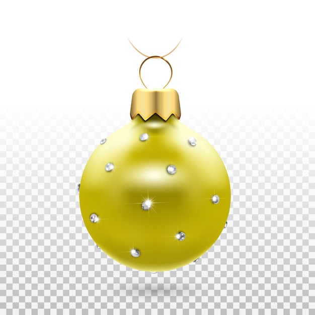 Vector kerstboomspeelgoed - ballen met fonkelende diamanten.