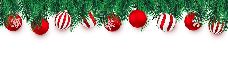 Vector kerstboomtakken en kerstmis rode bal