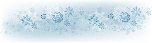 Kerstcompositie van een set sneeuwvlokken in blauw Element van ontwerp